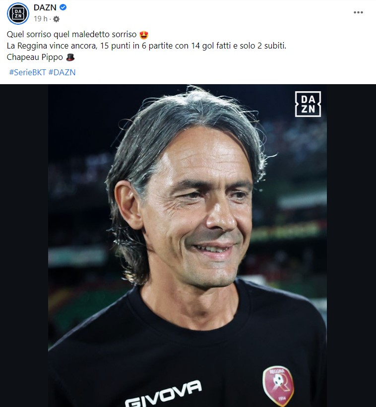 dazn inzaghi sorriso
