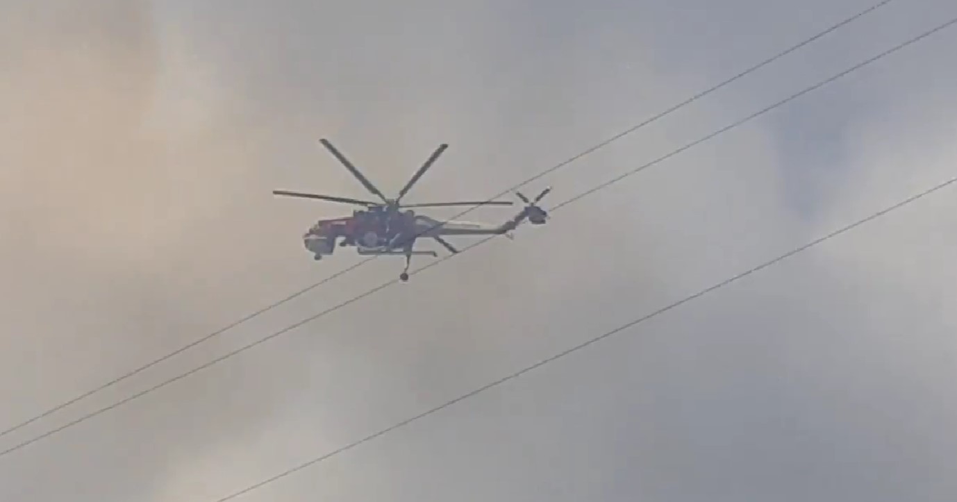 elicottero incendio messina