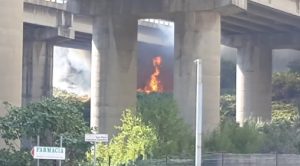incendio svincolo messina