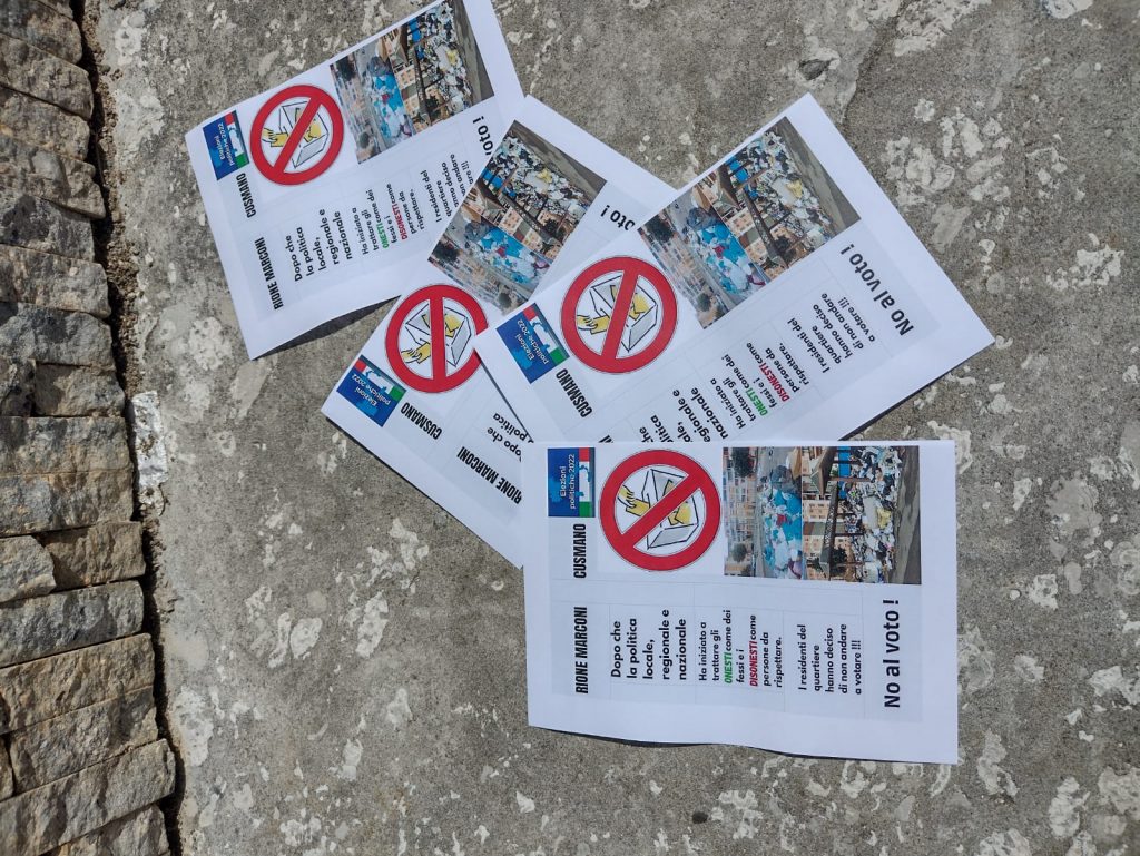 no voto rione marconi reggio calabria