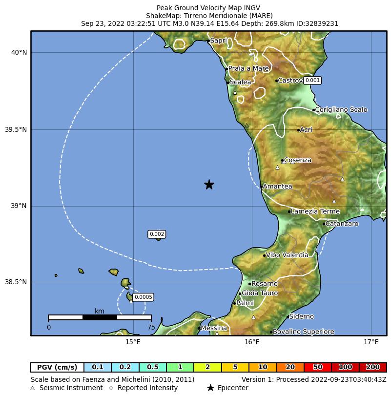 terremoto tirreno calabria