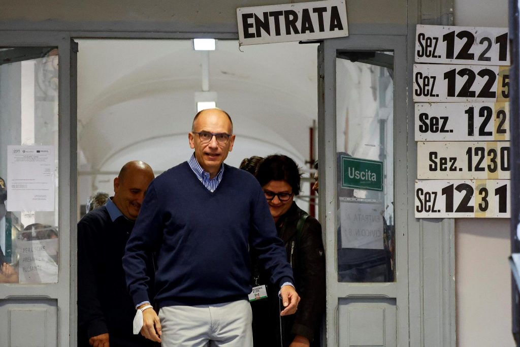 voto letta elezioni politiche 25 settembre 2022