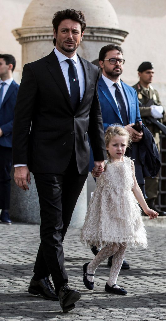 Andrea Giambruno e figlia meloni