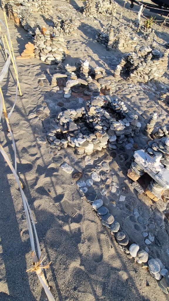 Città in miniatura pietre spiaggia Reggio Calabria