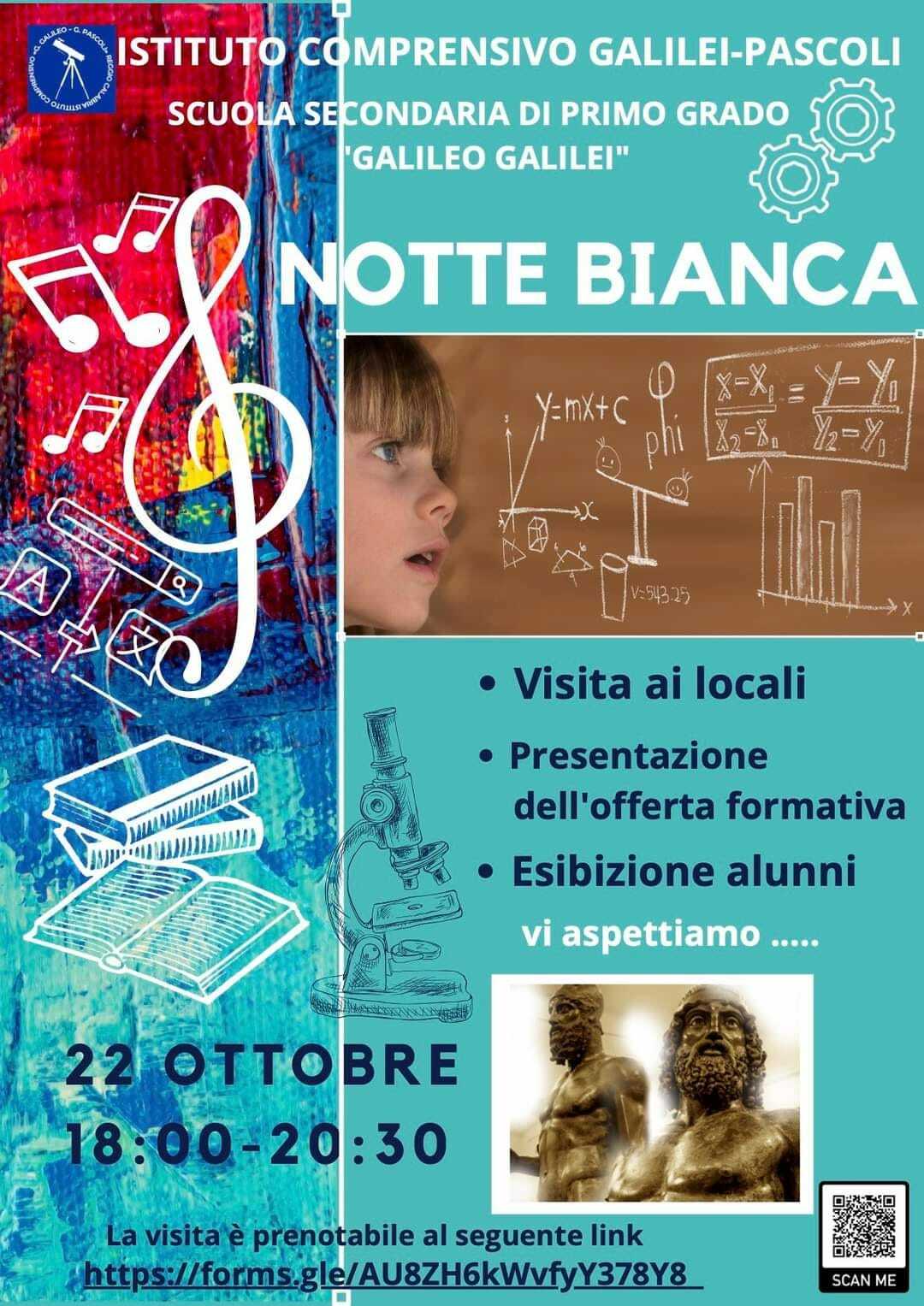 Locandina Notte Bianca Galileo-Pascoli