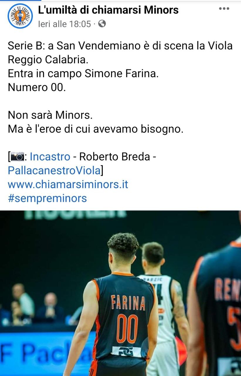 Simone Farina L'Umiltà di Chiamarsi Minors