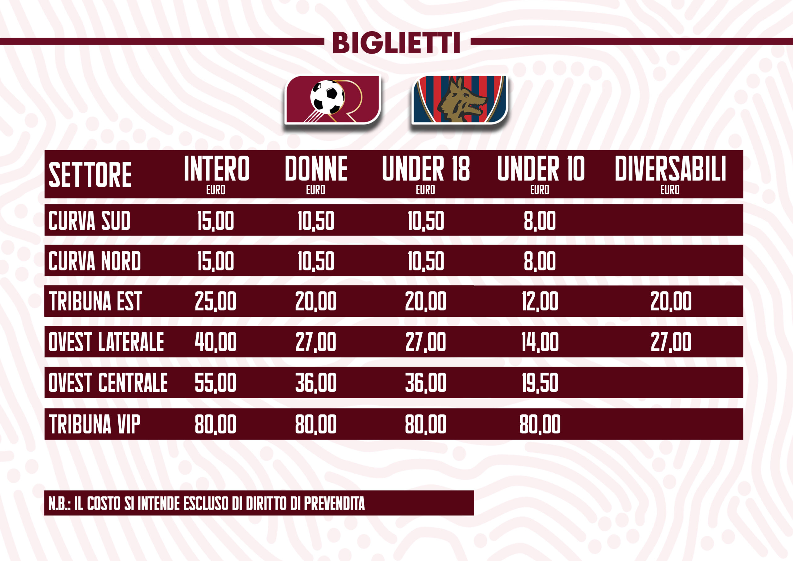 biglietti reggina-cosenza