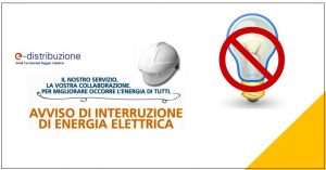 interruzione energia elettrica lampadina