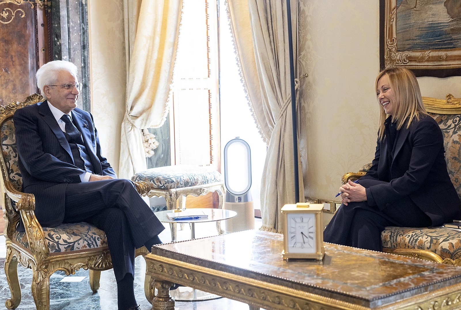 Meloni a colloquio con Mattarella