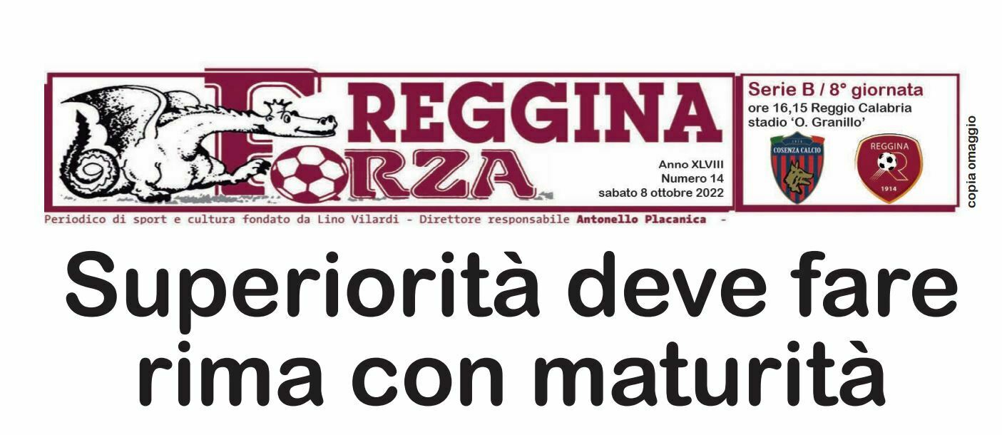numero forza reggina per reggina-cosenza