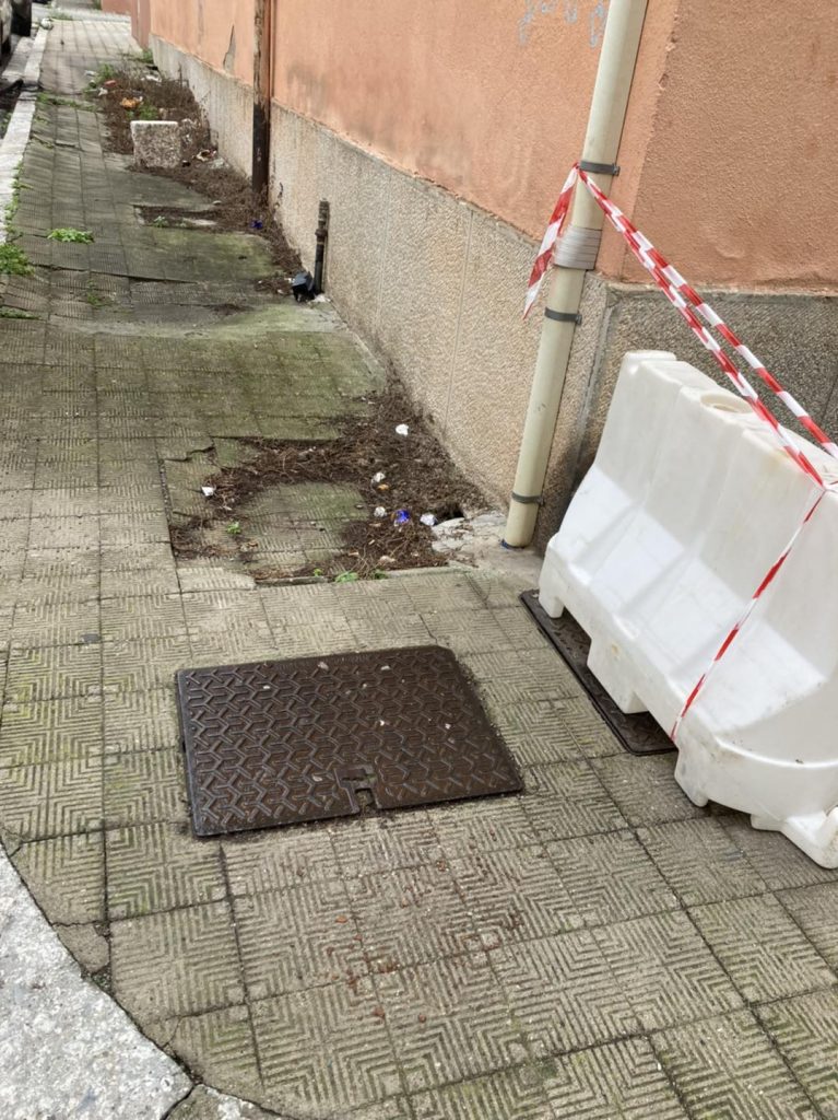 pericolo marciapiedi viale galilei