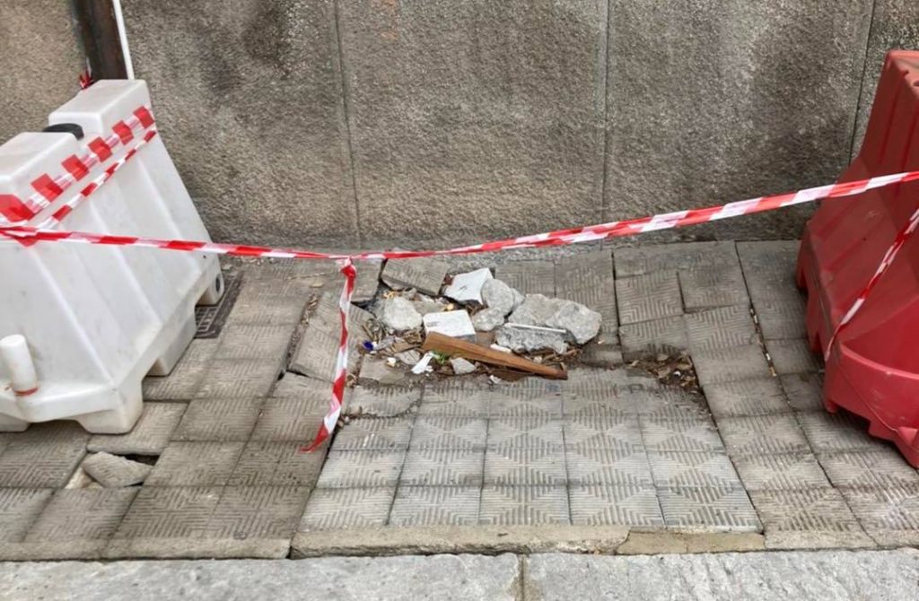 pericolo marciapiedi viale galilei