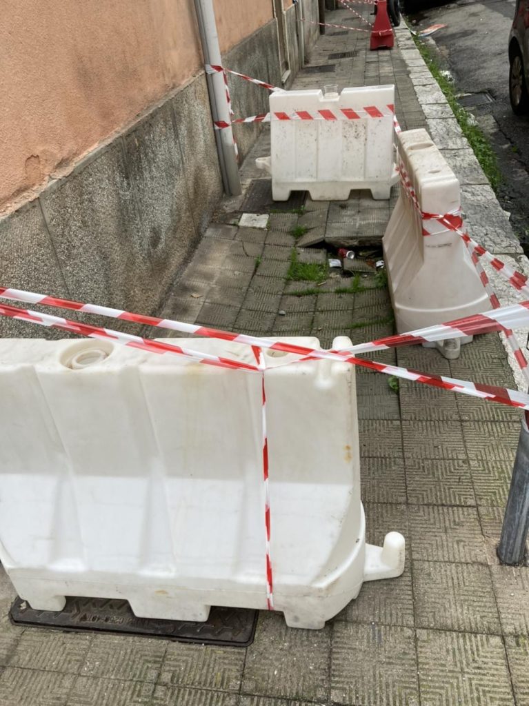 pericolo marciapiedi viale galilei