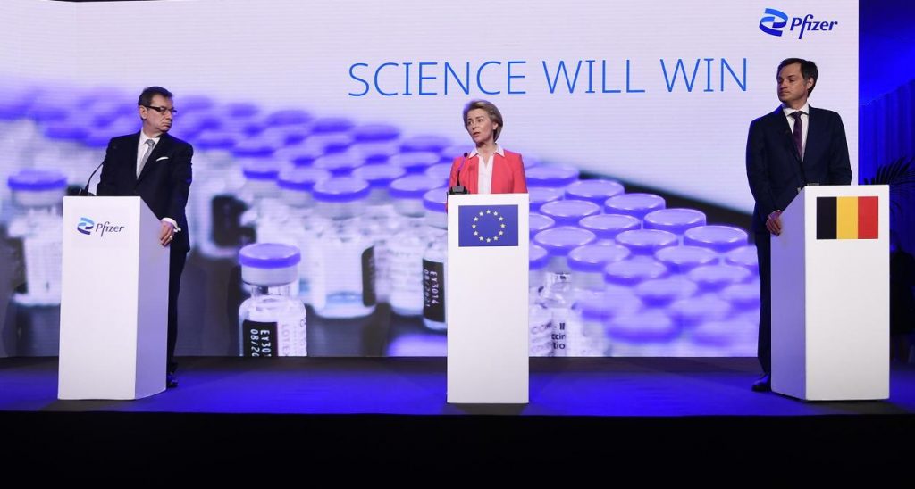 bourla pfizer von der leyen