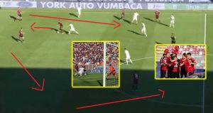 reggina azione primo gol
