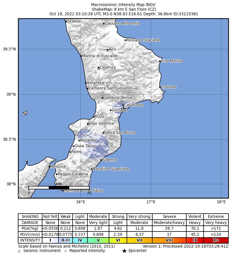 terremoto catanzaro 18 ottobre