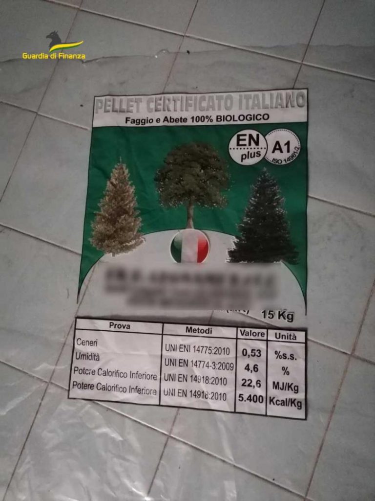 tonnellate di pellet
