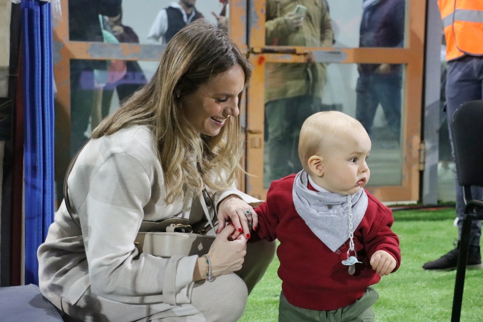 Festa Reggina-Genoa moglie e figlio Inzaghi Angela Robusti Edoardo