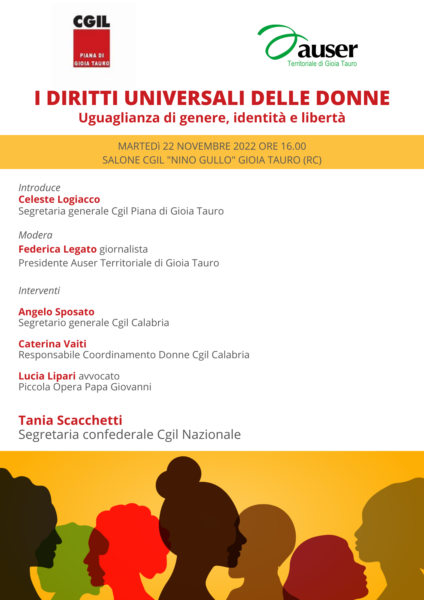 Locandina Cgil - Auser 22 novembre