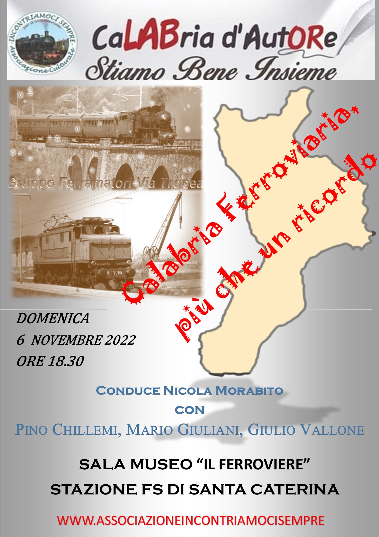 Manifesto Calabria ferroviaria più che un ricordo