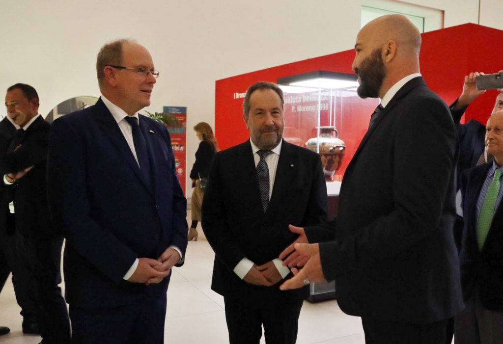 Principe Alberto II di Monaco al museo di reggio calabria