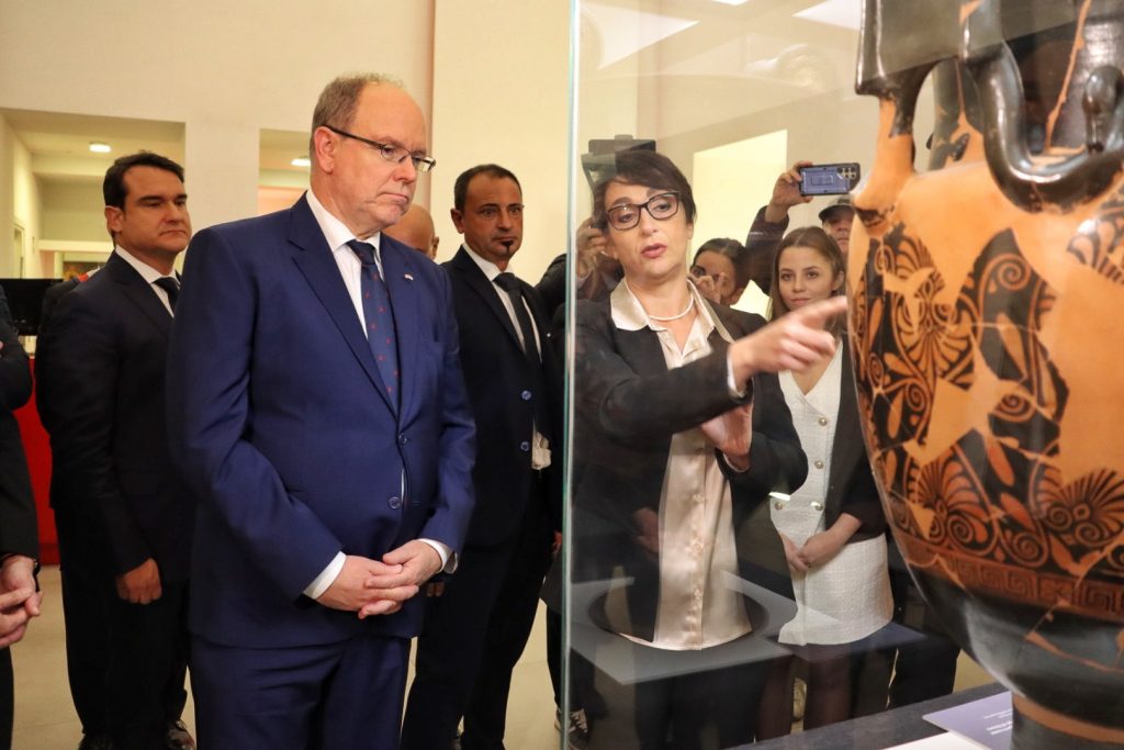 Principe Alberto II di Monaco al museo di reggio calabria