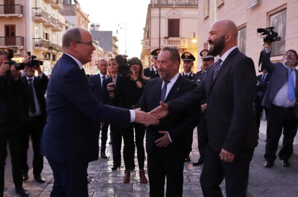 Principe Alberto II di Monaco al museo di reggio calabria