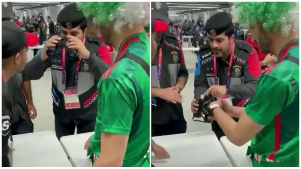 Tifoso Messico alcol binocolo