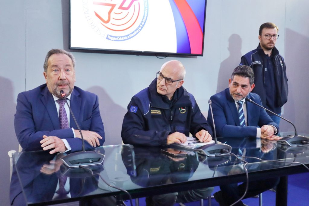 mariani curcio brunetti conferenza stampa esercitazione protezione civile