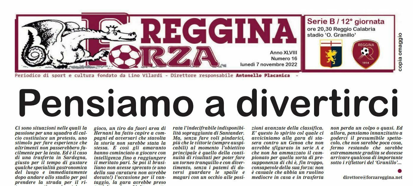 numero forza reggina genoa