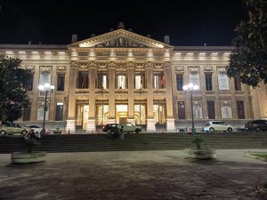 palazzo zanca facciata luci bianche