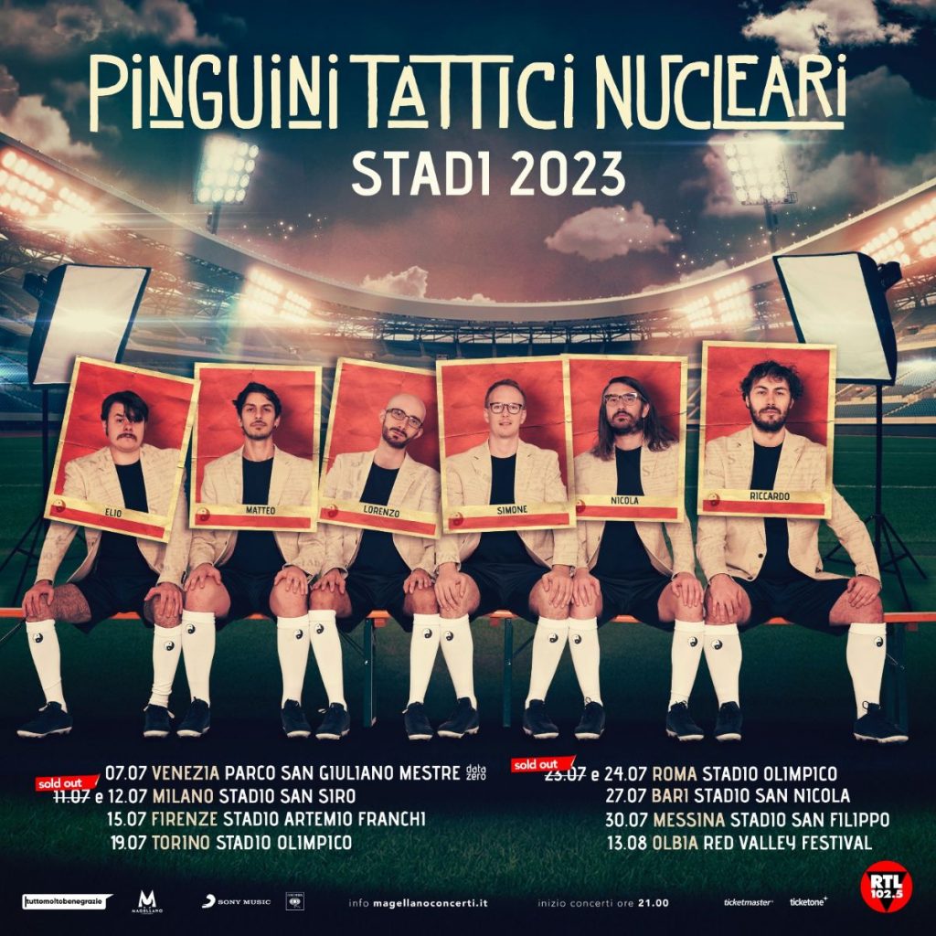 I Pinguini Tattici Nucleari annunciano il loro primo tour negli stadi,  anche Messina tra le tappe