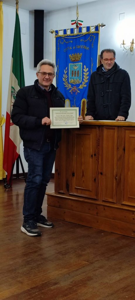 CONSEGNA ATTESTATO AL VICE PRESIDENTE POERIO PITERA' EDOARDO