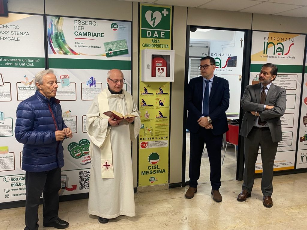 Defibrillatori Messina alla Cisl