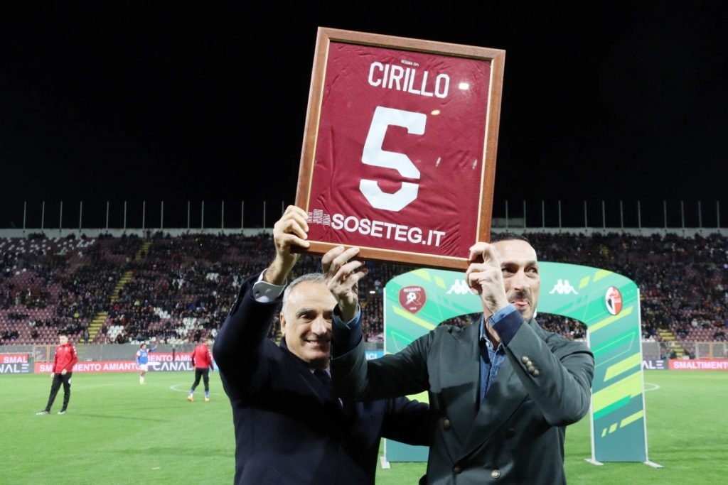 Premiazione Cirillo Reggina-Bari con Cardona