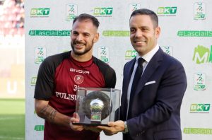 Reggina-Frosinone premiazione Canotto e Saladini