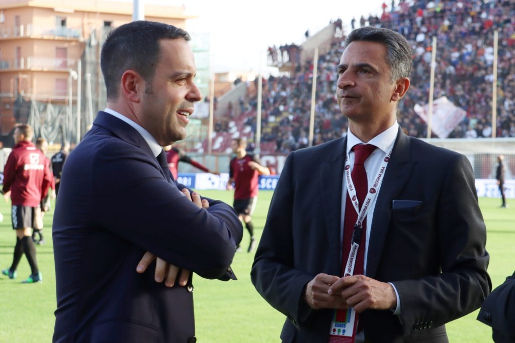 Reggina-Frosinone prepartita Saladini e Sapienza