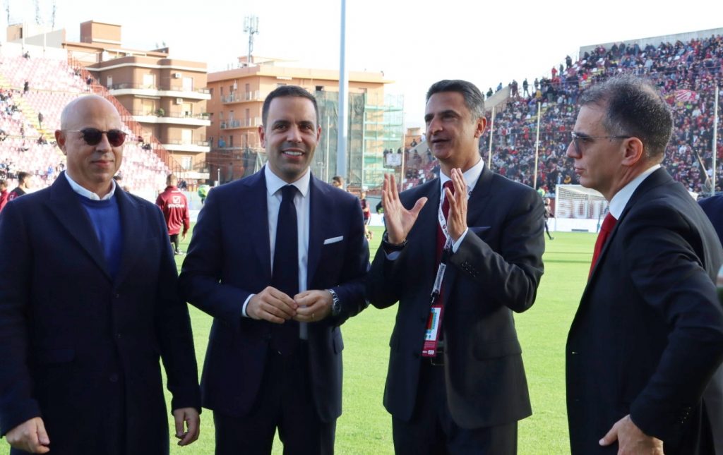 Reggina-Frosinone prepartita Ferraro Saladini Sapienza Branca