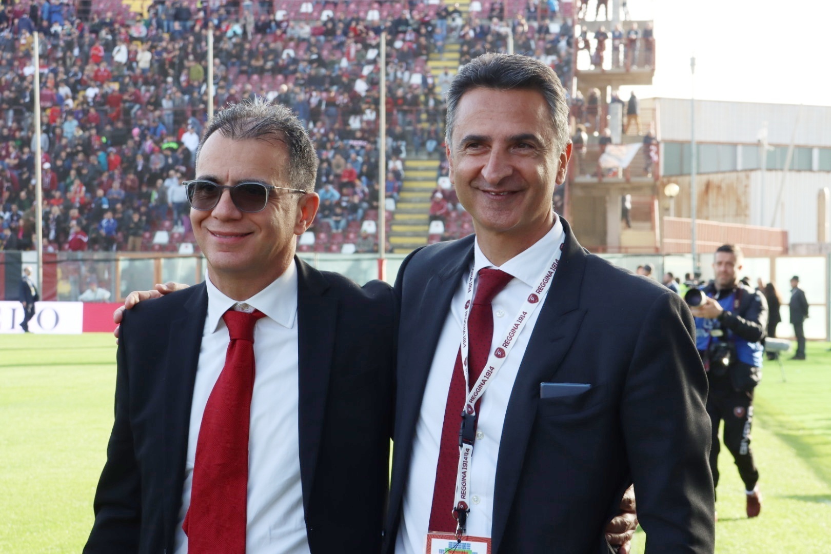 Reggina-Frosinone prepartita Giusva Branca e Giuseppe Sapienza