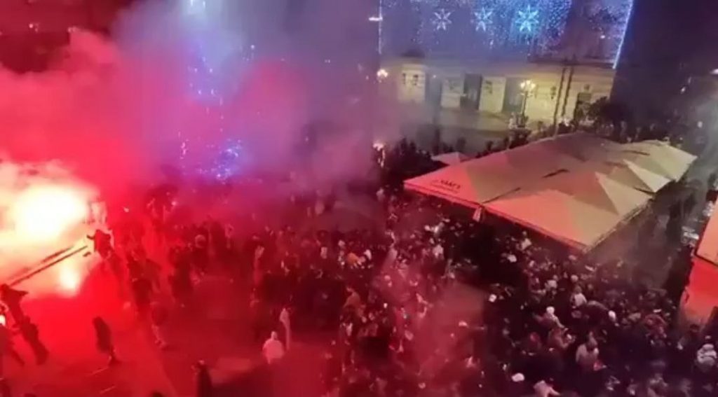 Scontri tifosi Francia-Marocco