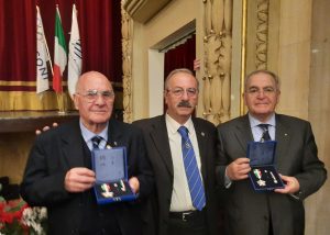 Stelle al Merito Sportivo da sx Principe Genesio, Console Morabito Nicola e Zampaglione Antonino