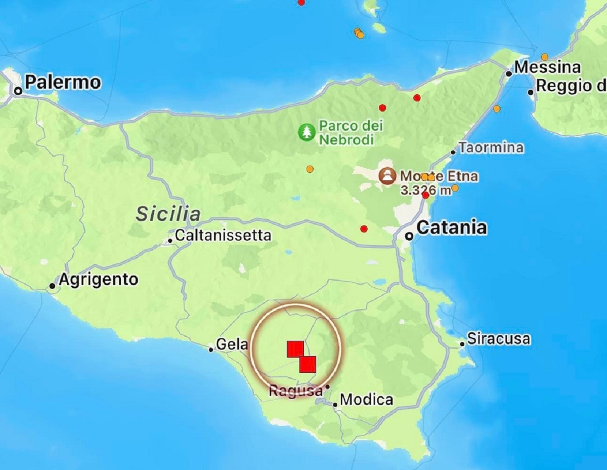 Terremoto sicilia 8 dicembre 2022