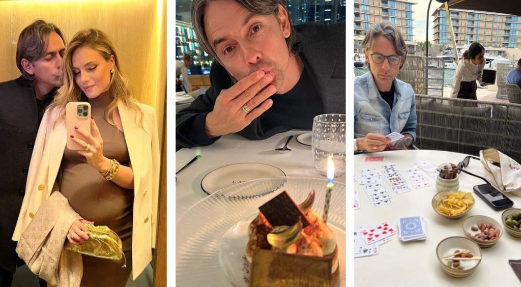 inzaghi e angela robusti in vacanza a dubai