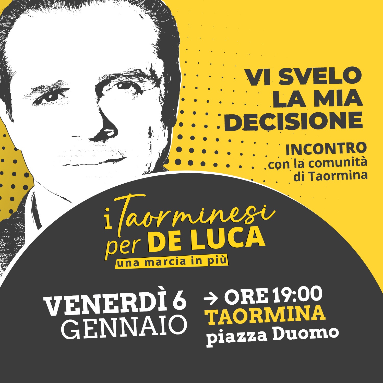 Comizio de luca taormina