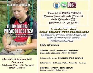 Foto manifesto - Presentazione volume - Buon giorno preadolescenza