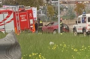 Incidente Cardinale Portanova Auto Cunetta