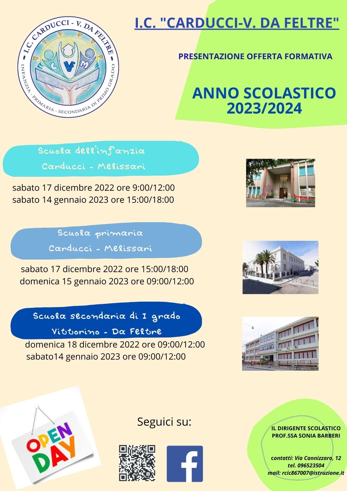 Locandina Open Day Carducci