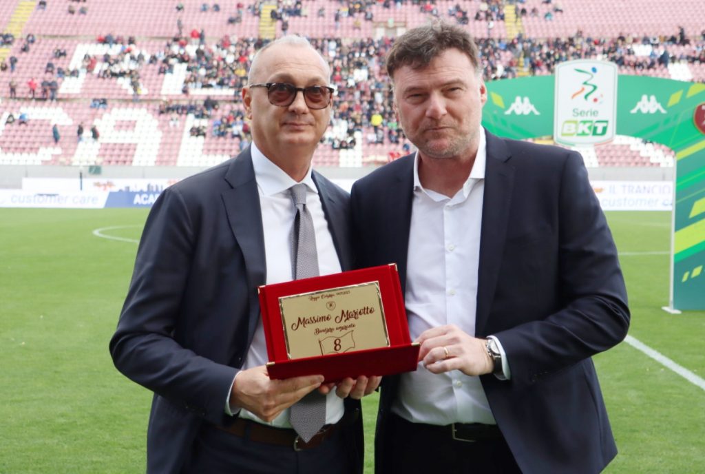 Premiazione Mariotto Reggina-Spal Mariotto e Taibi