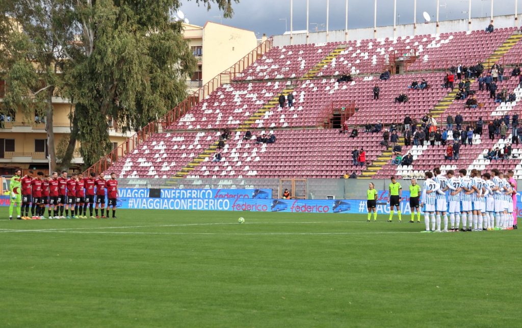 Reggina-Spal minuto silenzio Vialli