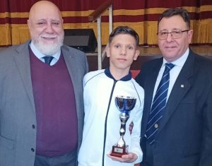 Studente reggino Gabriele Verduci premiato dal Coni